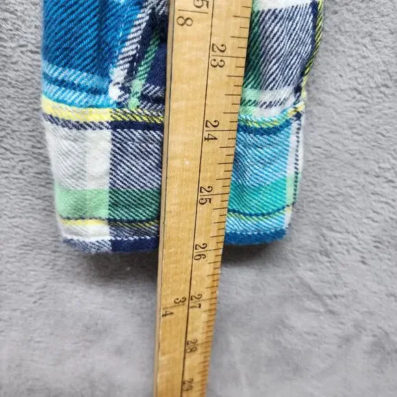 American Eagle Outfitters Men’s Medium Flannel Button Up Shirt Blue Plaid Cotton - Picture 13 of 16